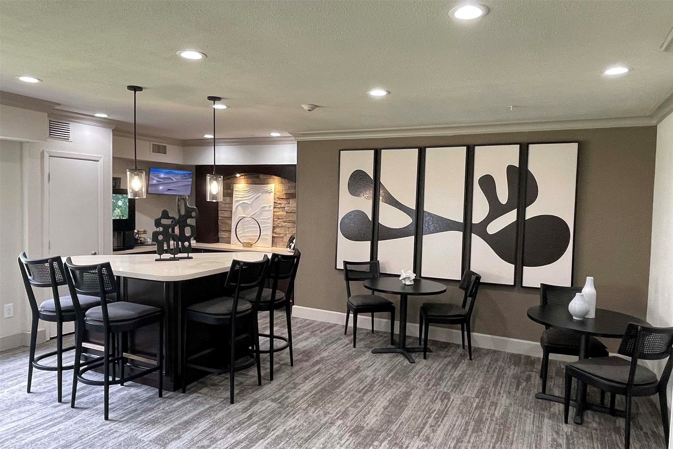 18828 Highway 249, Unit 201 Houston, TX 77070 - Photo 31 of 49 a view of a a dining room with furniture window and wooden floor