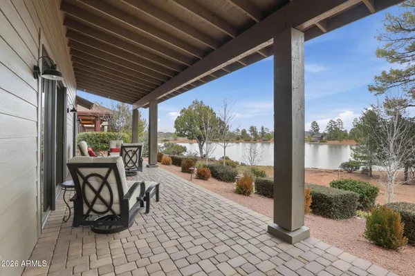 a outdoor living space with furniture