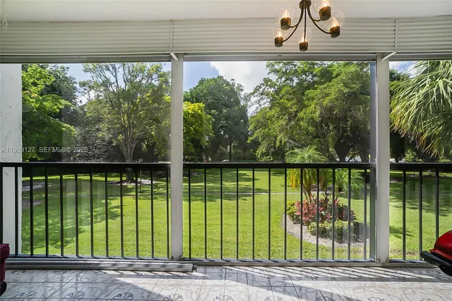 a view of a building from a window