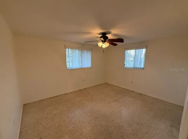 an empty room with a window