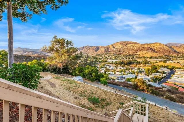 a view of a city from a terrace