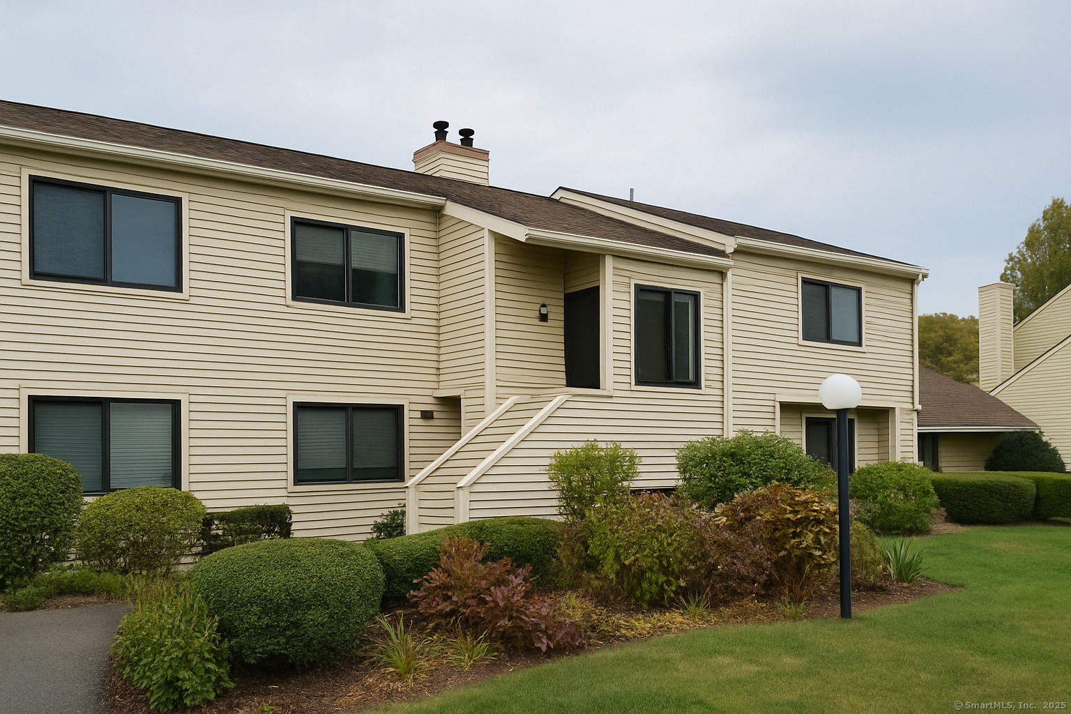 a view of a house with a yard