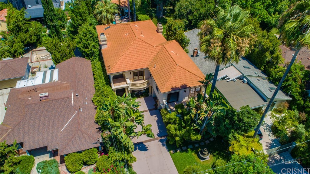 15237 Sutton Street Sherman Oaks, CA 91403 - Photo 29 of 31 an aerial view of a house with a yard and a large tree