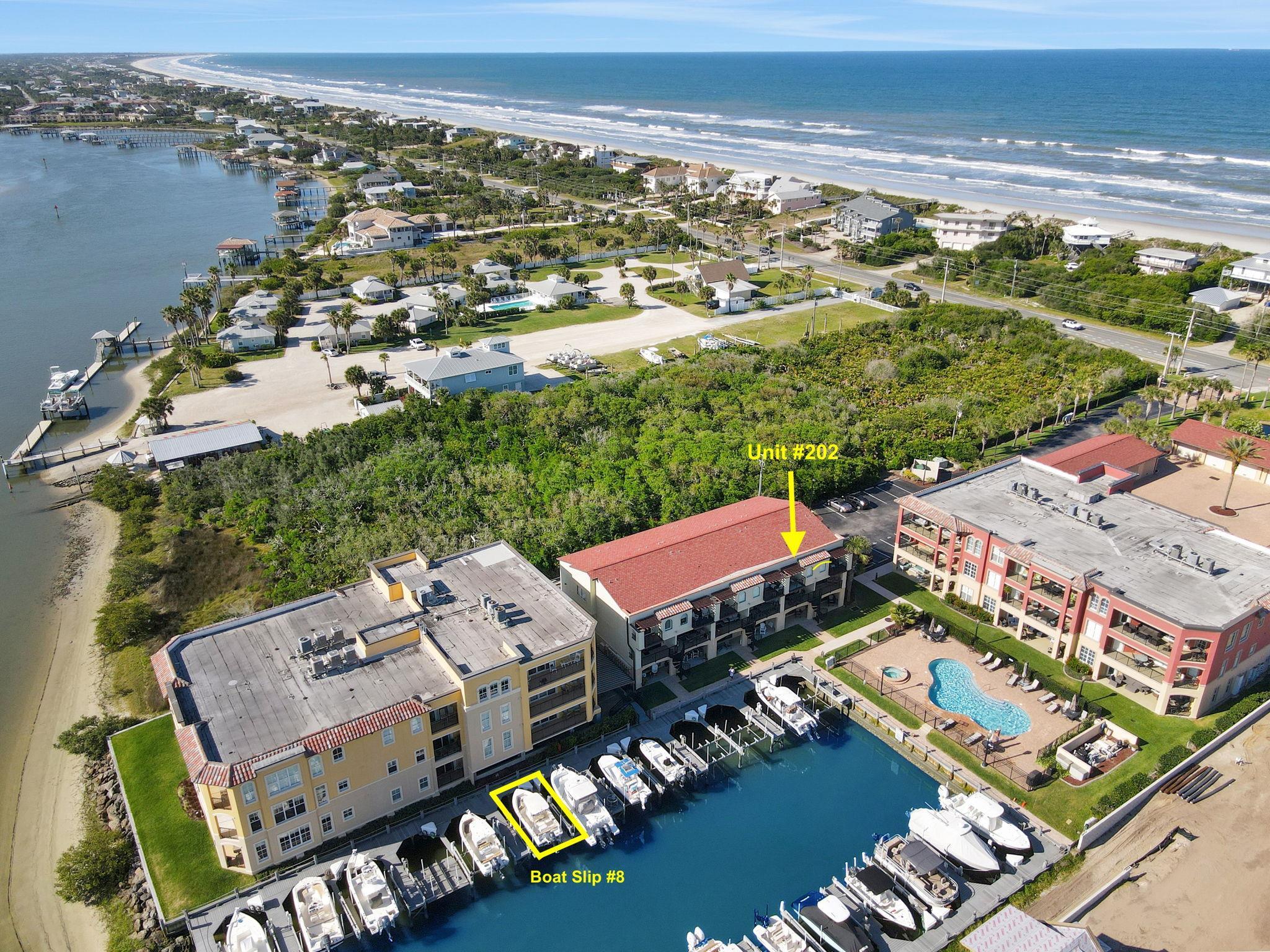 120 Sunset Harbor Way, Unit 202 St. Augustine, FL 32080 - Photo 2 of 50 an aerial view of a city with lake view
