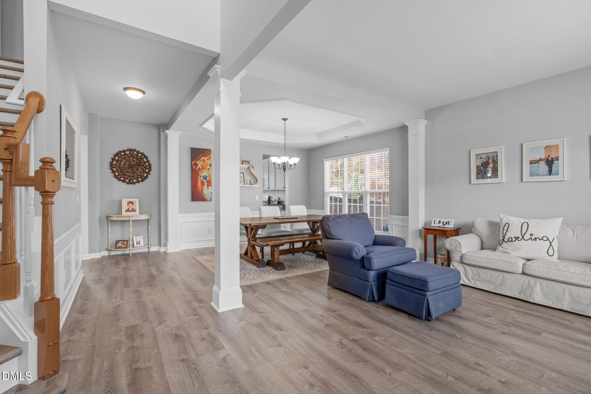 7461 Lagrange Drive Raleigh, NC 27613 - Photo 5 of 54 a living room with furniture and a wooden floor