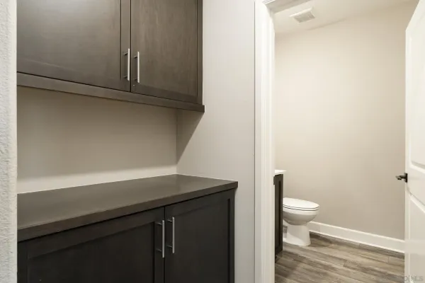a bathroom with a toilet