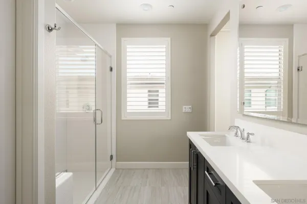 a bathroom with a sink and a tub