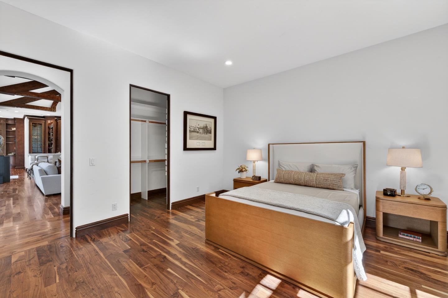 15253 Montalvo Road Saratoga, CA 95070 - Photo 41 of 104 a bedroom with a bed and wooden floor