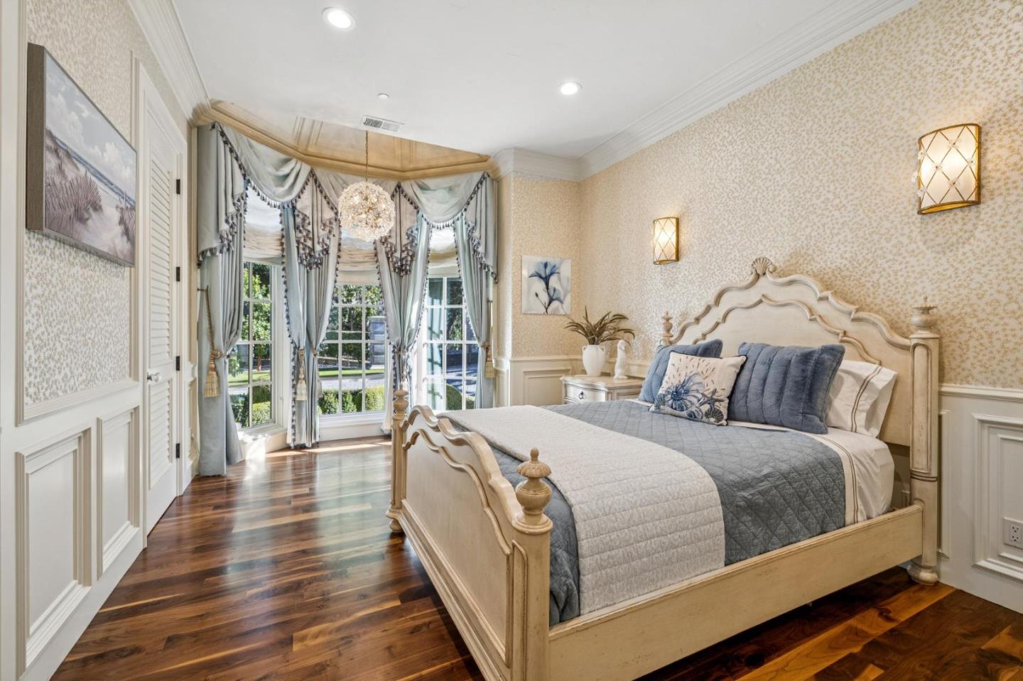 15253 Montalvo Road Saratoga, CA 95070 - Photo 47 of 104 a bedroom with a bed and a large window