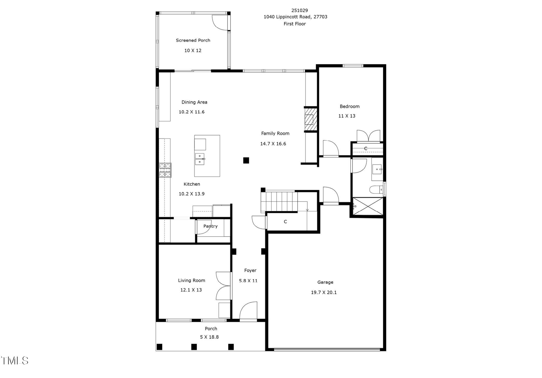 1040 Lippincott Road Durham, NC 27703 - Photo 34 of 43 First Floor