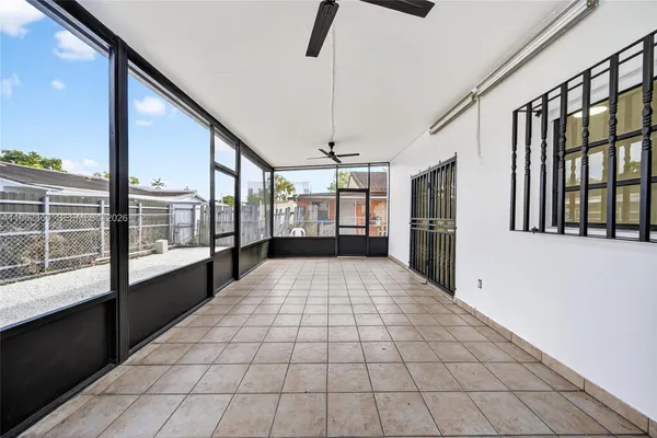 a view of a balcony