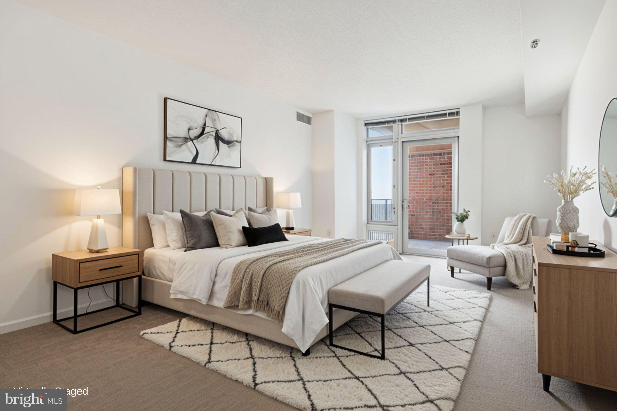 Generous Size Bedroom with Balcony Acces