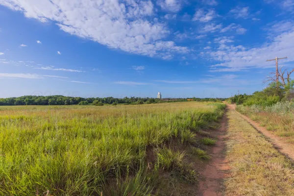 a view of a lake and mountain in the back
