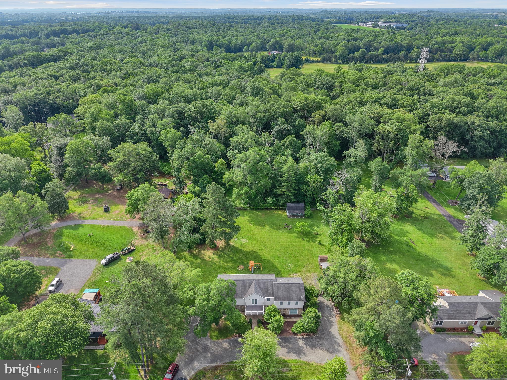 7103 Catlett Road Bealeton, VA 22712 - Photo 41 of 42 an aerial view of residential house with outdoor space and trees all around