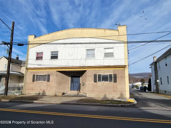 a front view of a building