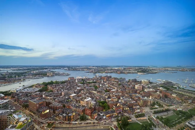 an aerial view of a city