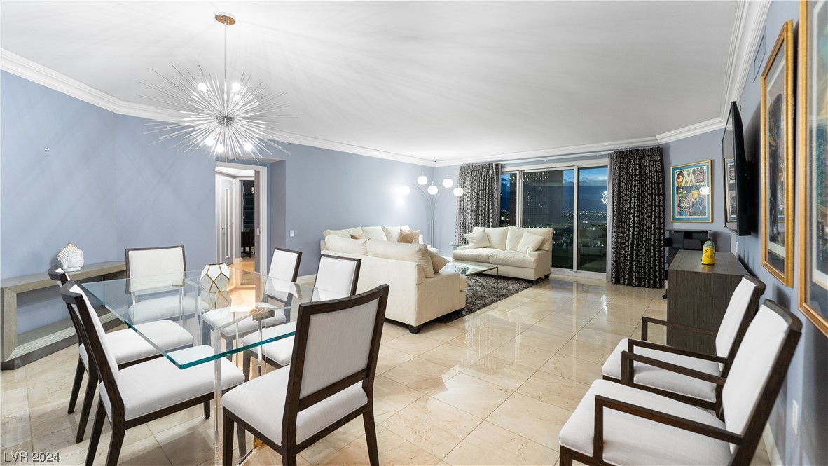 2777 Paradise Road, Unit 1503 Las Vegas, NV 89109 - Photo 8 of 78 Living Room / Formal Dining Room at Night