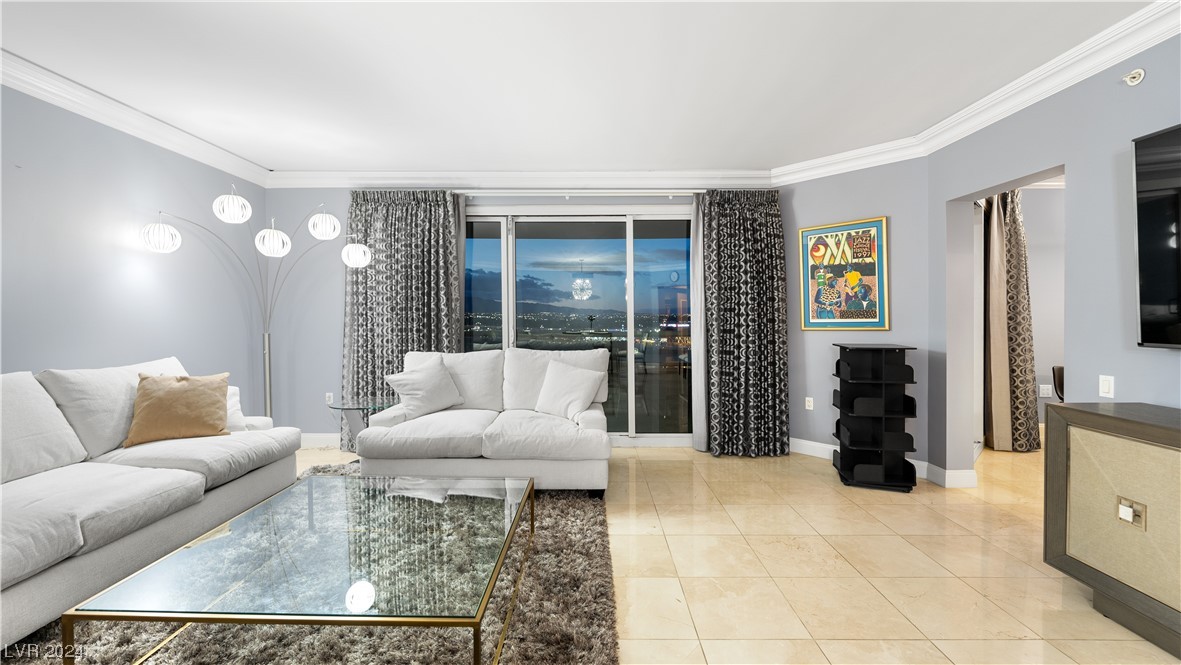 2777 Paradise Road, Unit 1503 Las Vegas, NV 89109 - Photo 9 of 78 Living Room at Night
