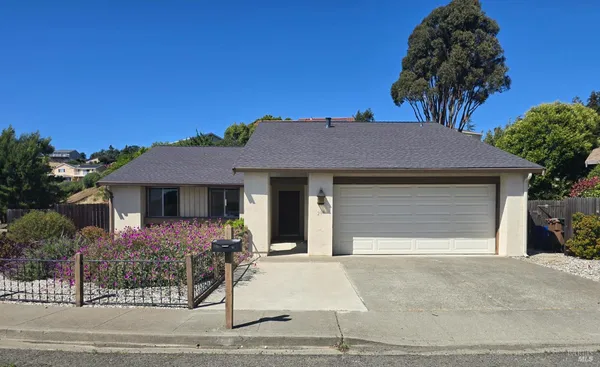 a front view of a house with yard