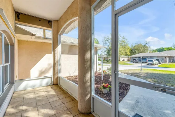 a view of a large window with an outdoor view