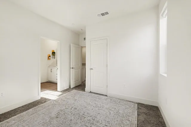 an empty room with a window