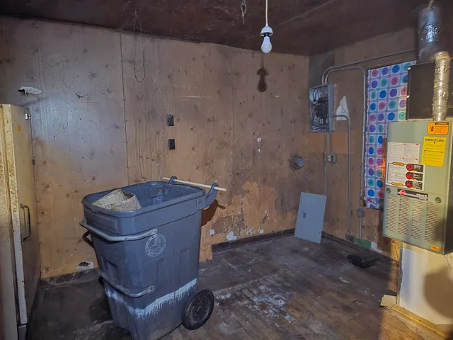 a room with storage and utility