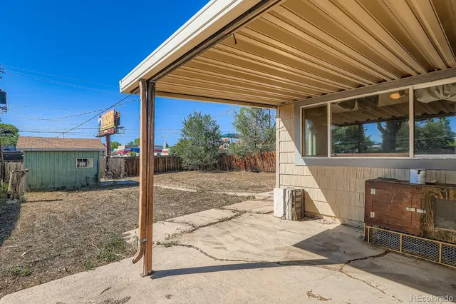 a view of a porch with couches