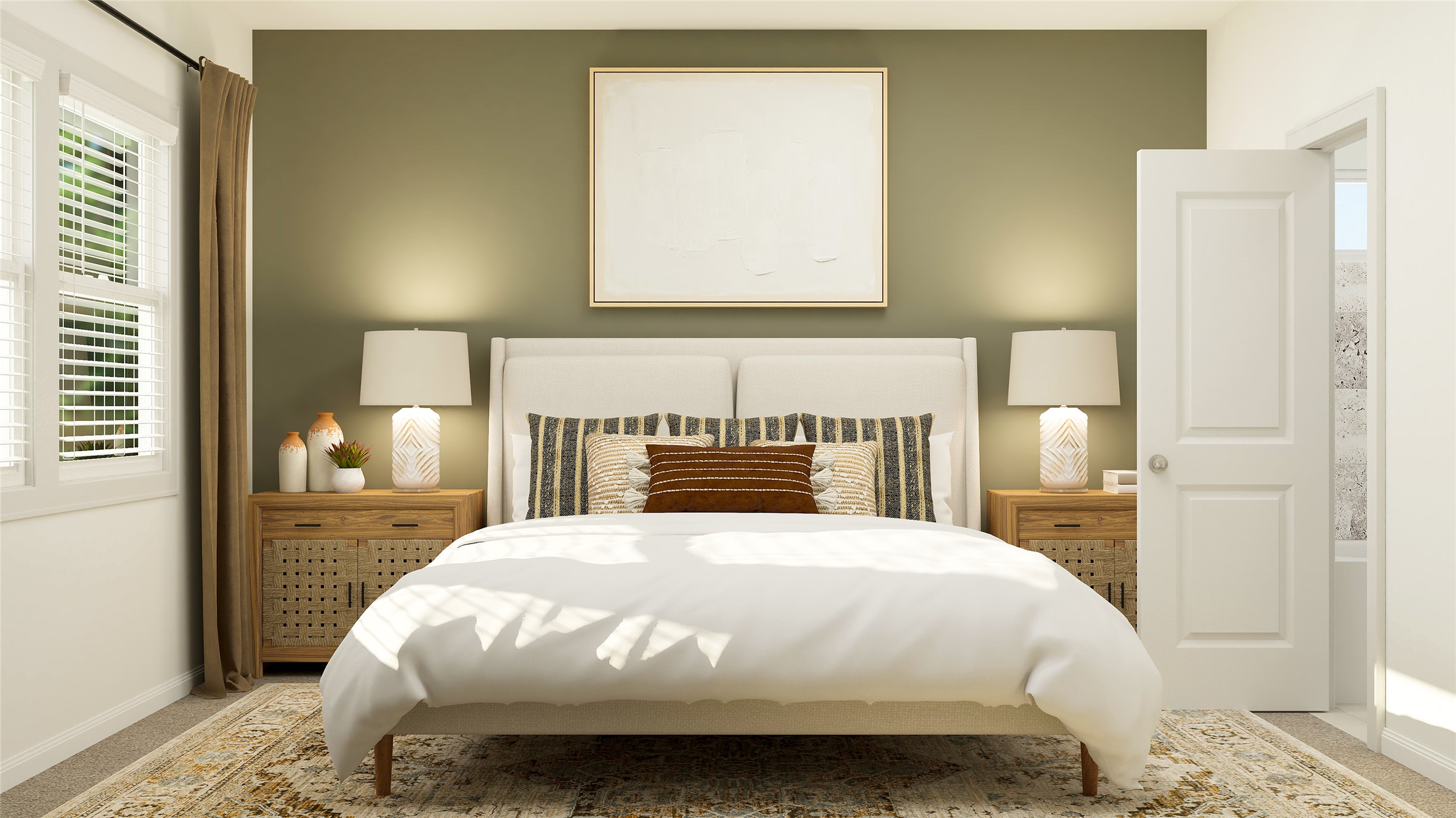 18003 Prairie Falcon Way Pflugerville, TX 78660 - Photo 24 of 26 a bedroom with a bed and a night stand