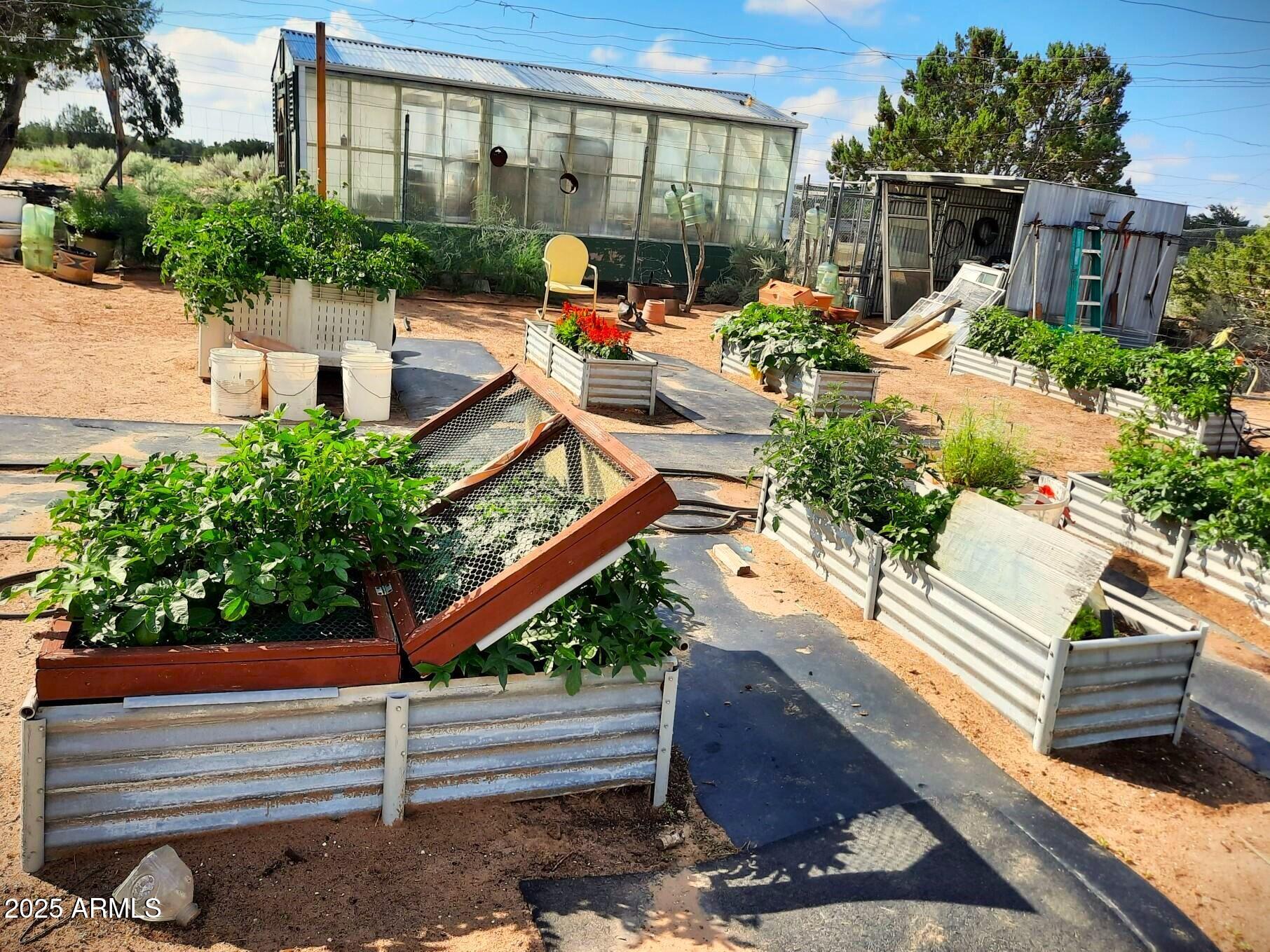 74 N7121 Red Sky Ranch St. Johns, AZ 85936 - Photo 7 of 65 a view of a porch with furniture and garden