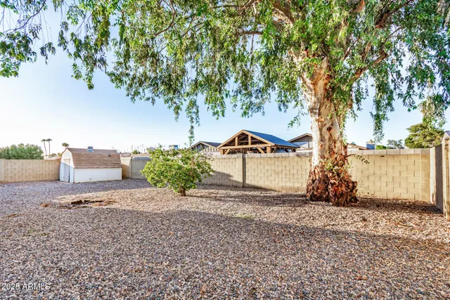 a view of a house with a backyard