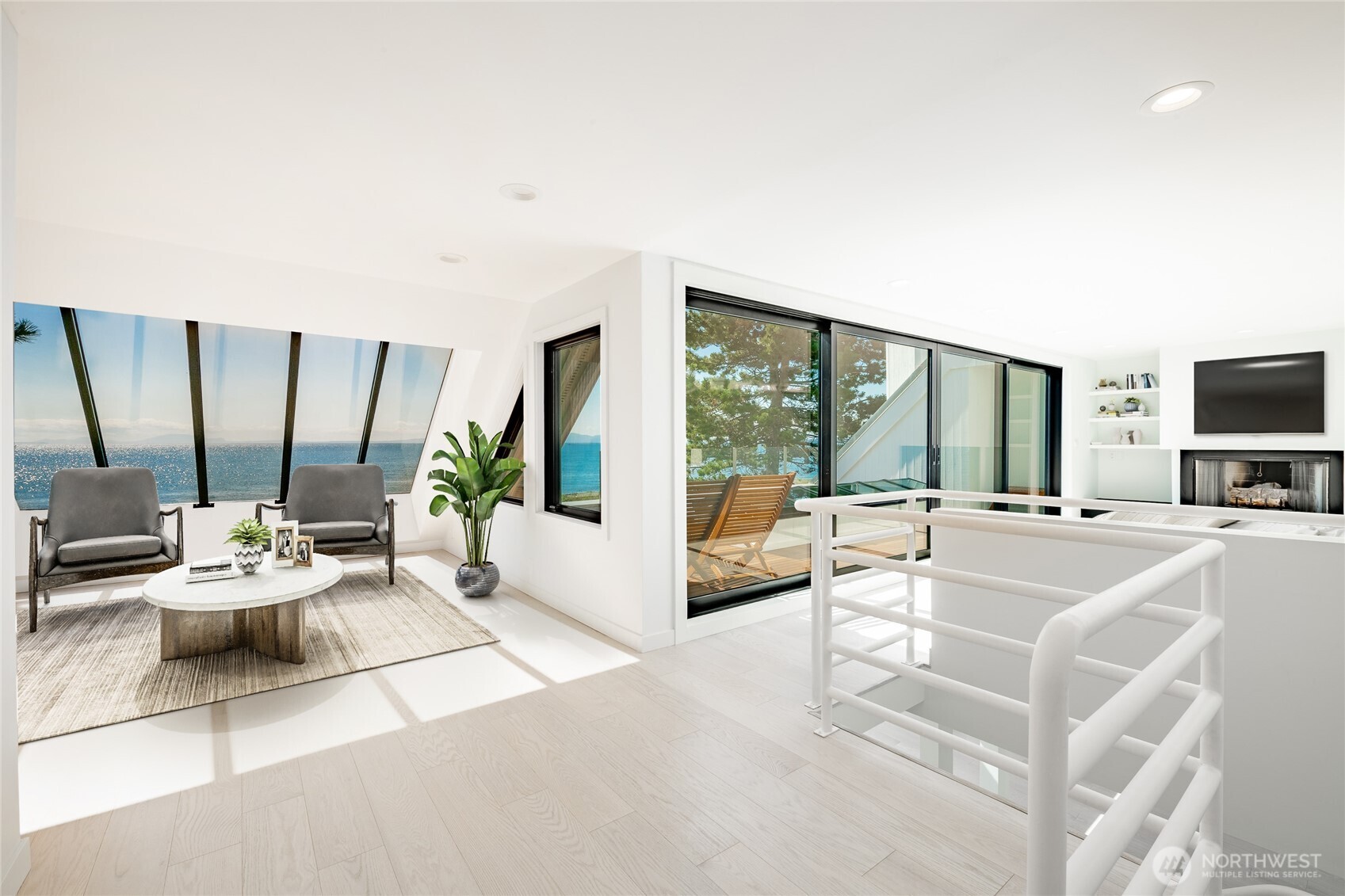 1613 Edwards Drive Point Roberts, WA 98281 - Photo 21 of 38 a living room with furniture and a flat screen tv