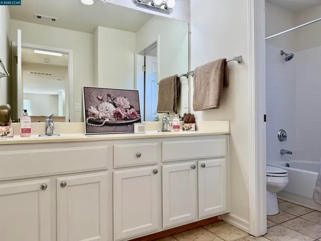 a view of a yard with plants and trees