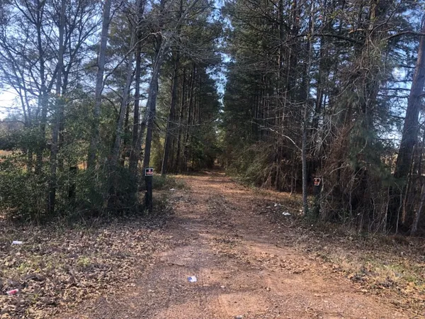 a view of a yard and mountain view