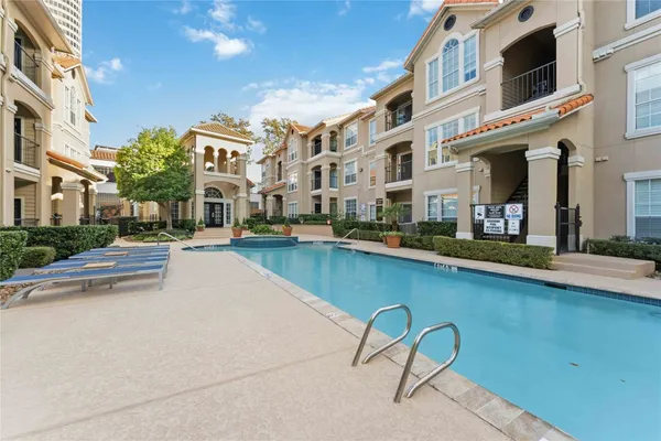 a building view with a outdoor space