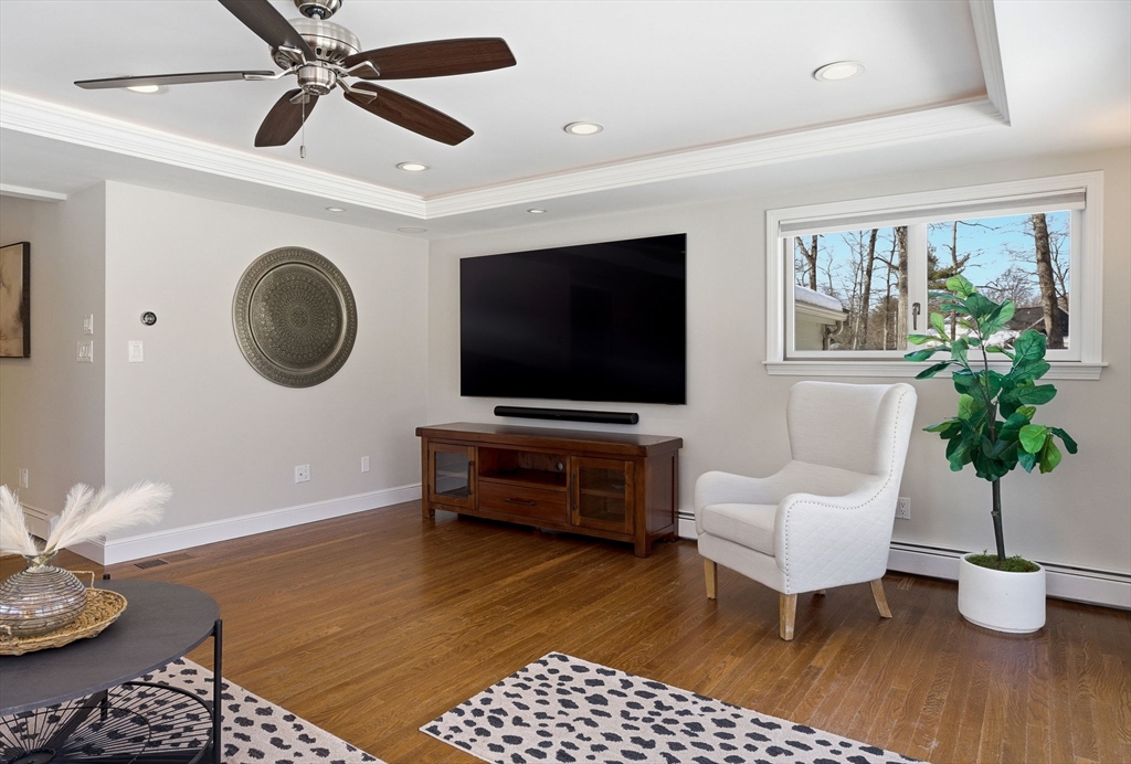 10 Bridle Path North Andover, MA 01845 - Photo 21 of 42 a living room with furniture and a flat screen tv