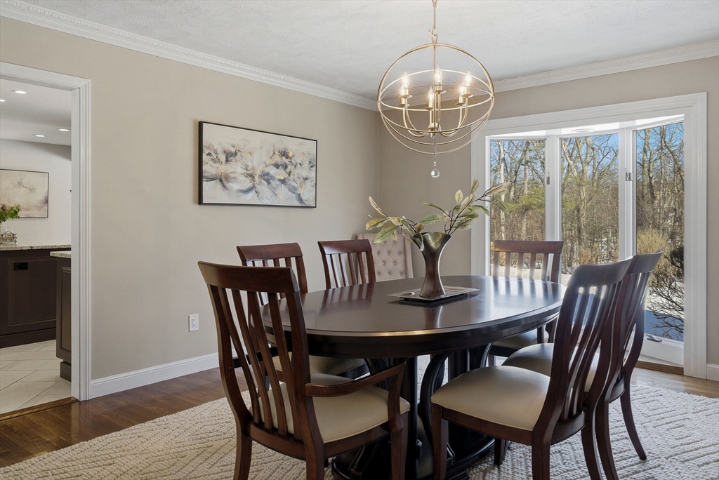 10 Bridle Path North Andover, MA 01845 - Photo 23 of 42 a view of a dining room with furniture window and wooden floor