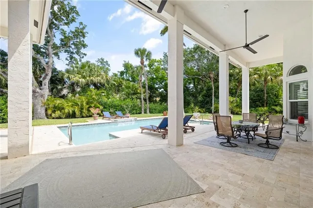 a lobby with furniture and garden
