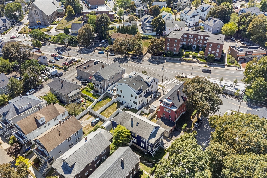 11 Lowell Street, Unit B Arlington, MA 02476 - Photo 28 of 31 an aerial view of a city with lots of residential buildings