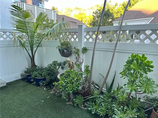 a view of a garden with plants