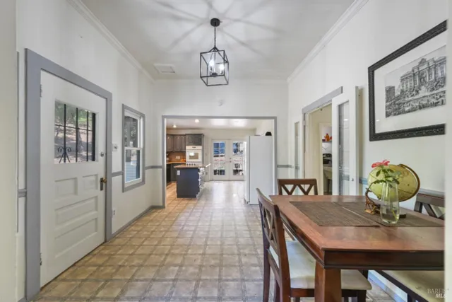 a view of a trees with yard