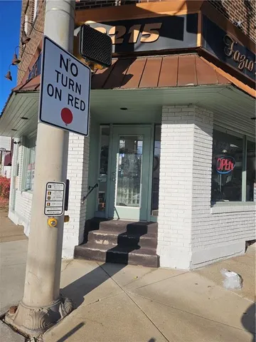 a view of a building with entryway