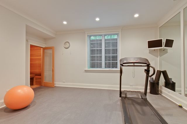 a view of a livingroom with furniture and front door