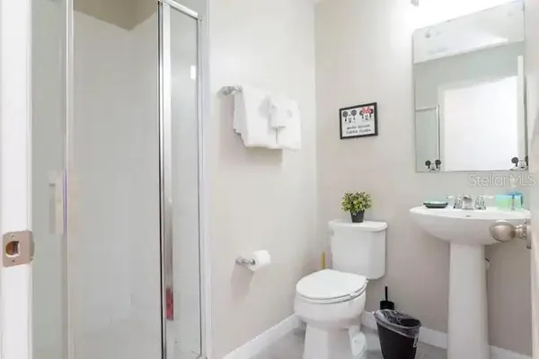 a view of a park with sitting area