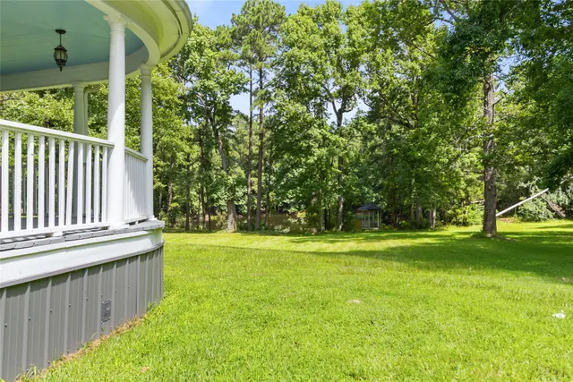 a view of backyard with green space