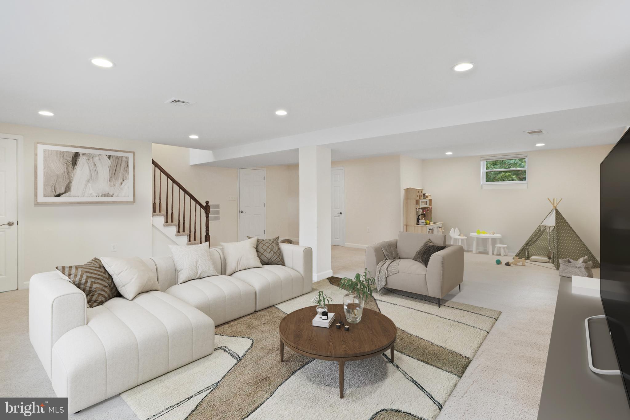 6612 Kerns Road Falls Church, VA 22042 - Photo 40 of 54 Finished Basement Rec Room (staged)