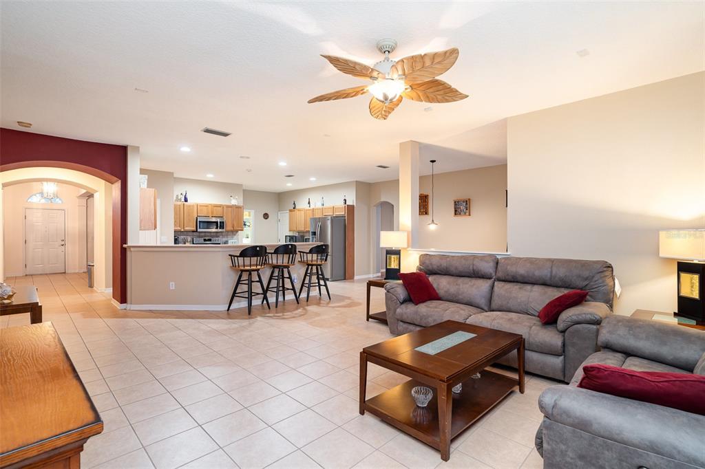 10903 Wildcat Drive Riverview, FL 33579 - Photo 2 of 45 a living room with furniture and kitchen view