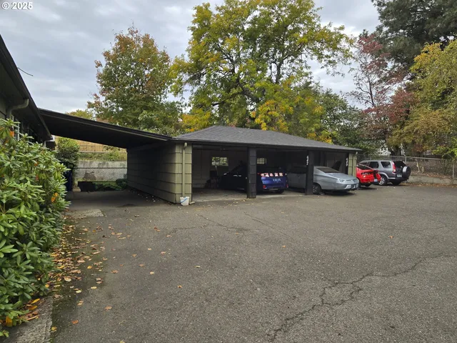 a car parked in front of a house