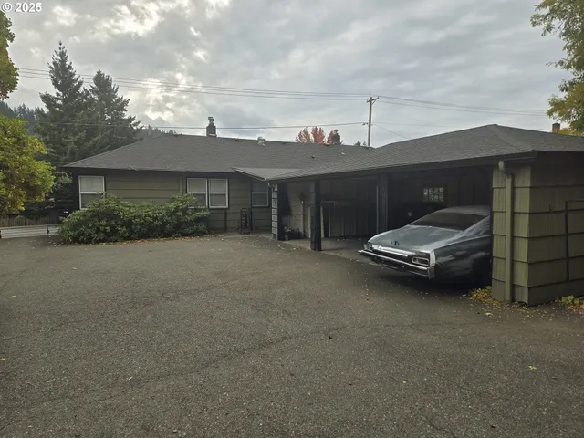 a car parked in front of house