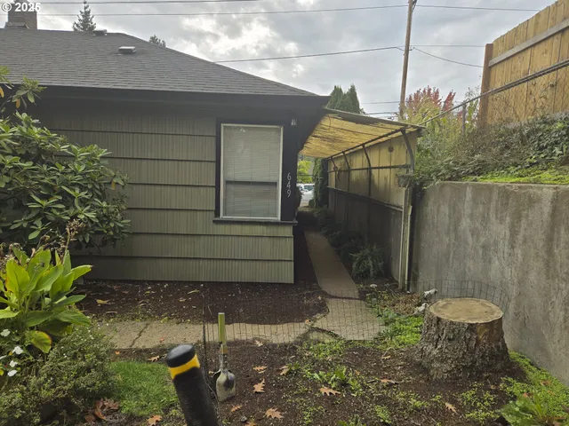 a backyard of a house