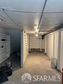 a view of a garage